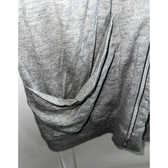 Athleta Lotus Vest Sleeveless Drawstring Hoodie‎ French Terry Grey Size Small - Picture 5 of 11